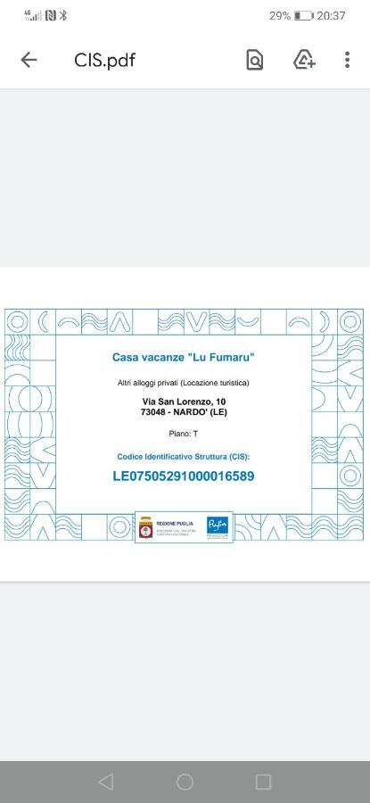 Casa Vacanze Lu Fumaru Nardò المظهر الخارجي الصورة